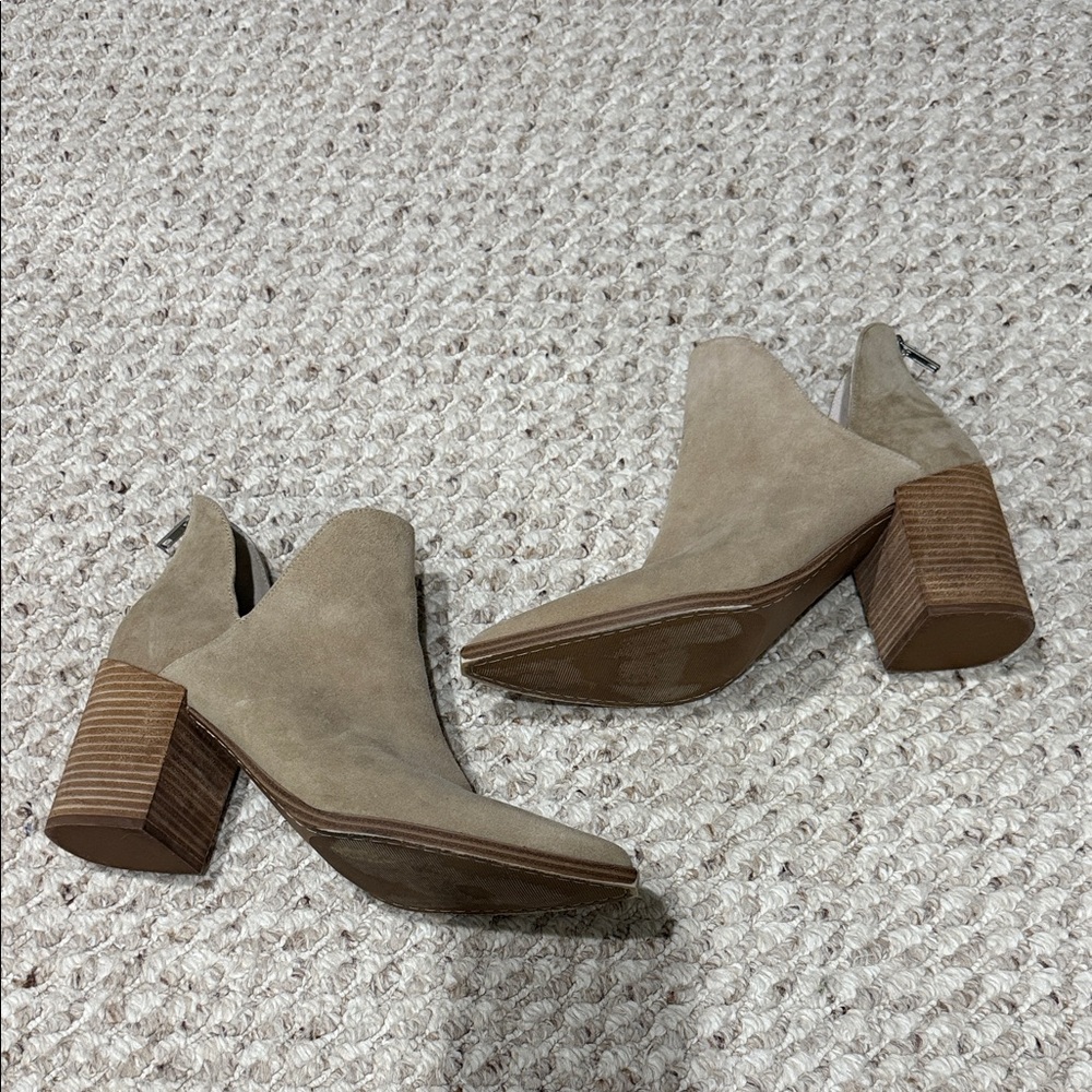 Steve Madden Beige Suede Ankle Booties